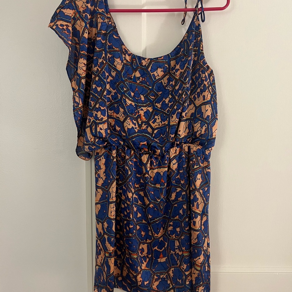 Silky asymmetrical dress